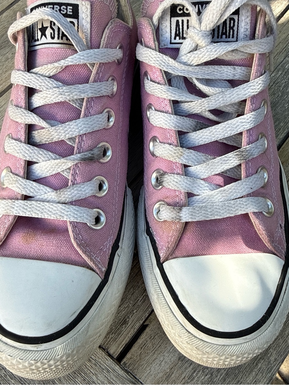 Converse Pink Low Top Sneakers - Light Pink Canvas - Picture 2 of 5
